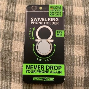 Silver phone ring grip